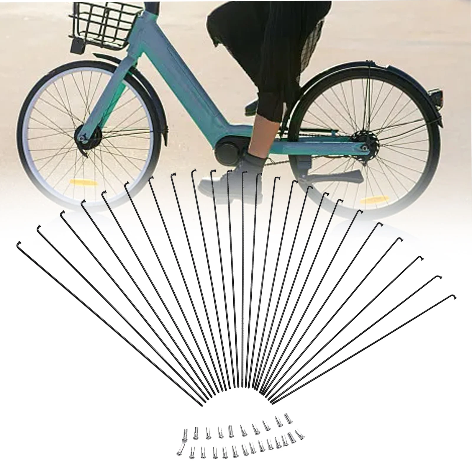 

24 шт. 255 мм, 275 мм, 289 мм, велосипедные стальные шпильки и ниппель для 27.5/26/29er MTB велосипед, высокопрочные спицы, провода, инструмент для ремонта велосипеда