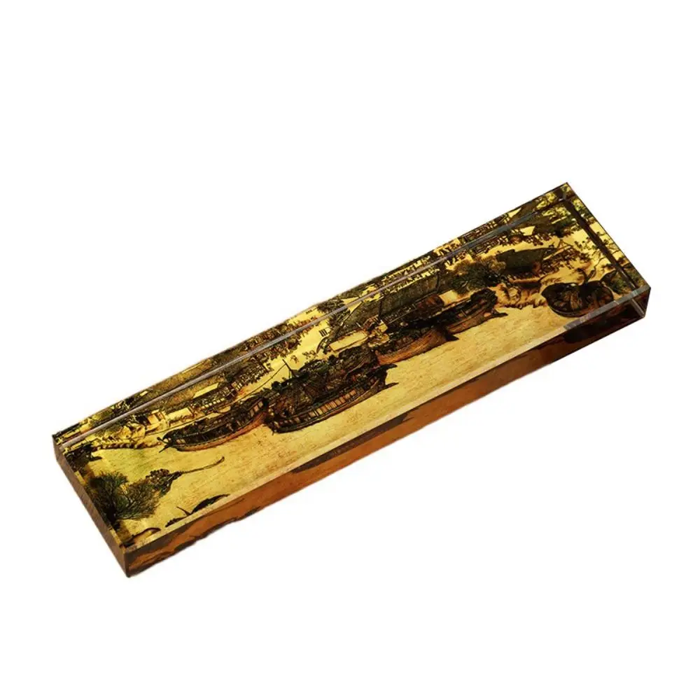 Heavy Enough Clear Crystal Paperweight Rectangle Pressing Paper Flat Chinese Calligraphy Paperweight Flat Bottom