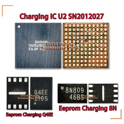 1-30Pcs/Lot New Original U2 SN2012027 +8N( Q4EE) Eeprom Charging IC Set For iPhone 15 16 Series 15Pro 15ProMax 16 Plus