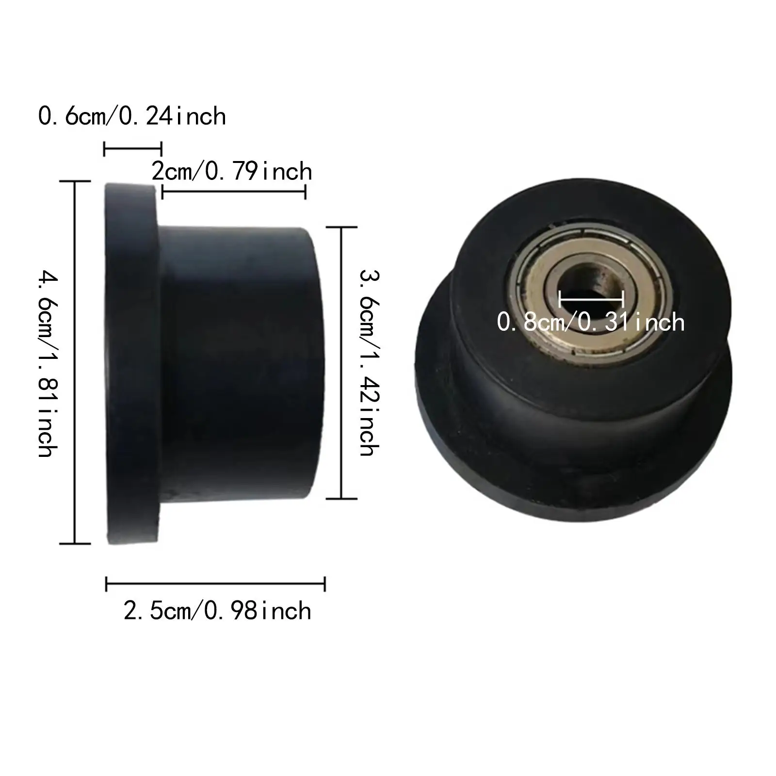for seat Glide Wheel with 608 Bearing Fitness Equipment Parts Gym Machine Accessories for Exercise Bikes and Rowing Machines