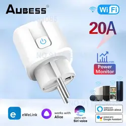 EWelink WiFi Smart Plug 20A EU Energy Power Function Timing Function Socket Works With Alexa Google Home Alice SmartThimgs