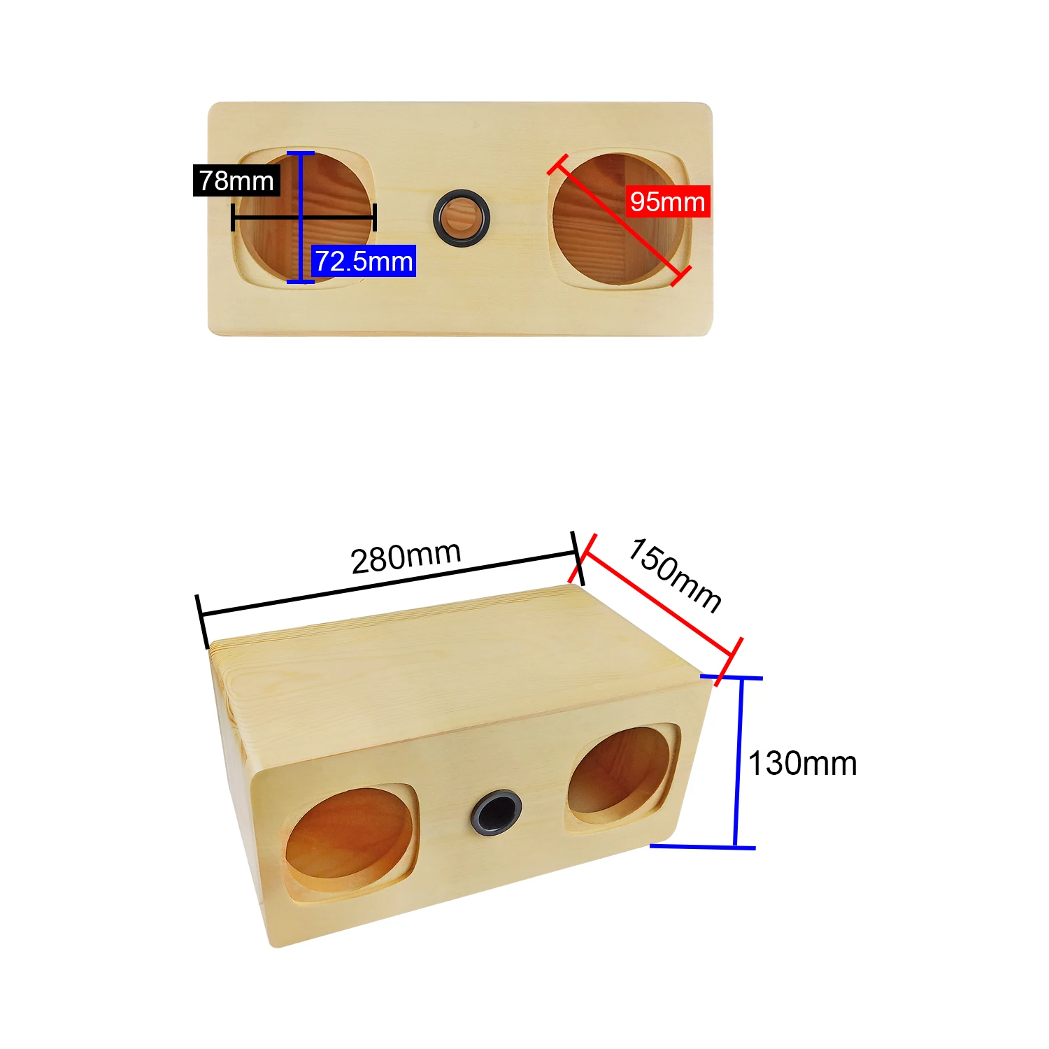 สำหรับ3นิ้ว78มม.สแควร์ไม้ลำโพงกล่องโฮมเธียเตอร์ Surround Full Rnage ลำโพง Shell ที่ว่างเปล่า Body 1PC