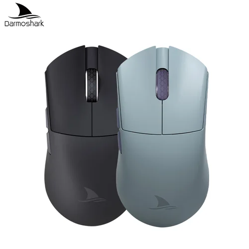 Ratón para juegos Darmoshark M3Pro 2,4G BT inalámbrico trimododo PAW3395 Sensor N52840 26000DPI ratón con controlador Macro de mano grande para juegos