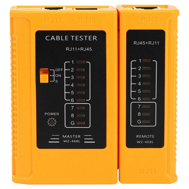 Network Cable Tester Test Tool RJ45 RJ11 RJ12 CAT5 CAT6 UTP USB LAN Wire Ethernet Cable Tester(Battery Not Included)-FABY
