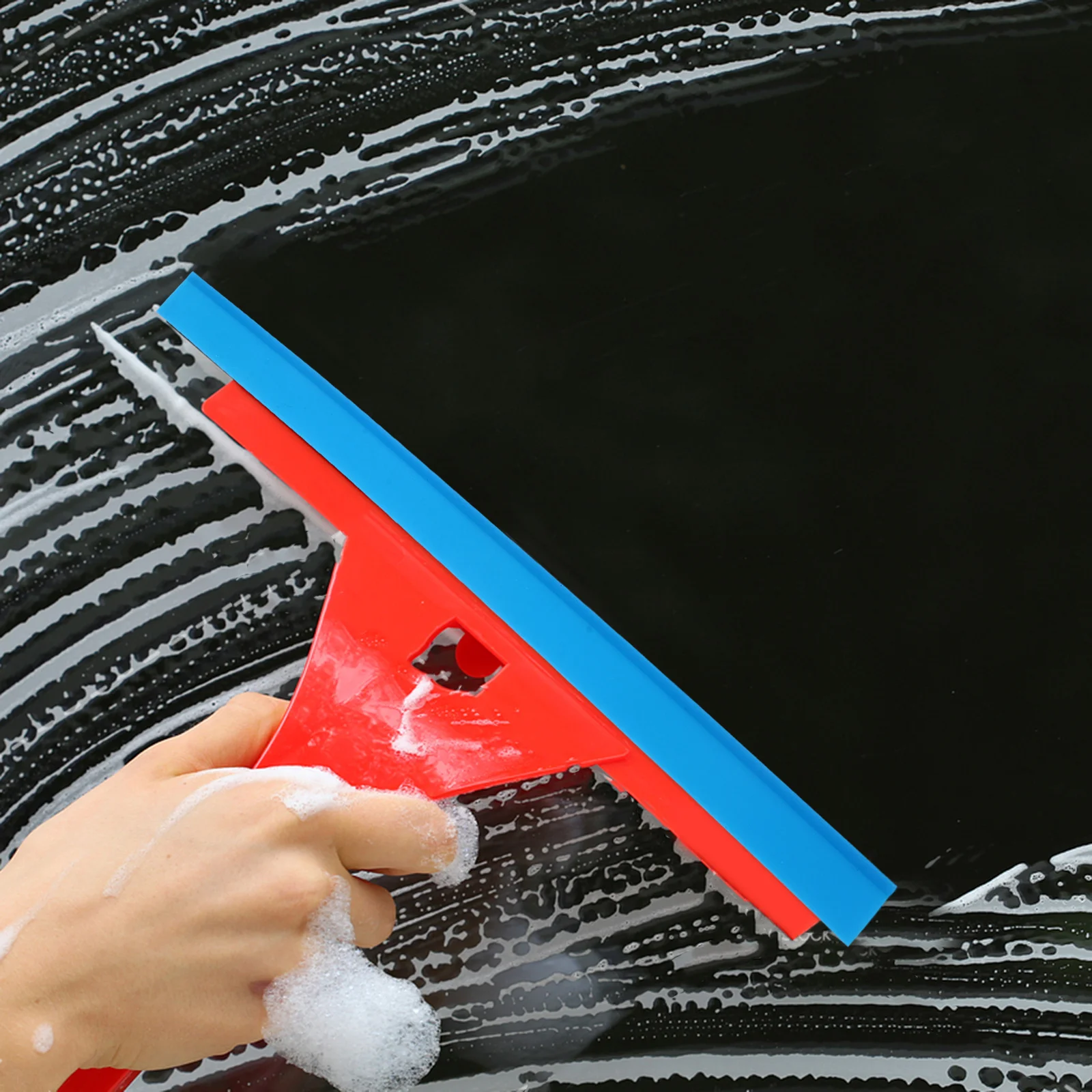 

3Pcs Universal Glass Squeegee Replacement Rubber Strips Blue for Window Cleaning Shower Doors Car Windshields Streak-Free Finish