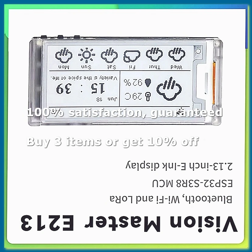 868mhz Vision Master E213 Meshtastic 2.13 Inch Black White LoRa ESP32 E-Paper Monit
