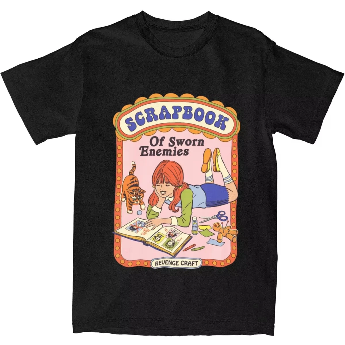 سجل القصاصات من أعداء السيف قميص ملابس الرجال النساء القطن الجدة 70s 80s الظلام الفن تيشيرت بأكمام قصيرة بلايز هدية فكرة #1