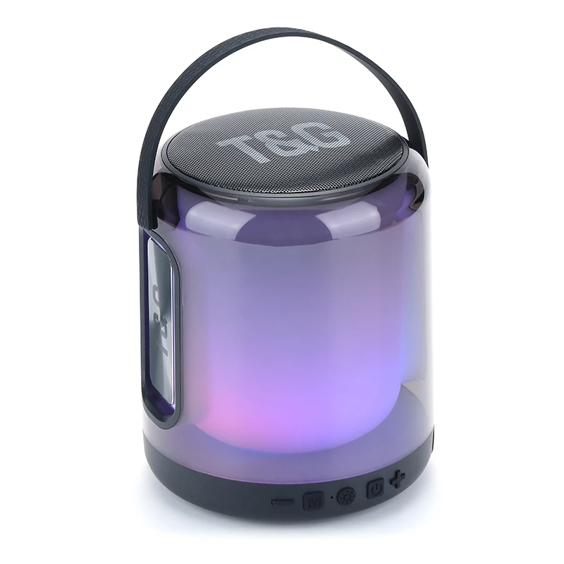 TG376 8W bluetooth 5.3 Speaker 66mm Large Speaker Deep Bass Diaphragm TWS LED Light 2400mAh Outdoors Wireless Speaker