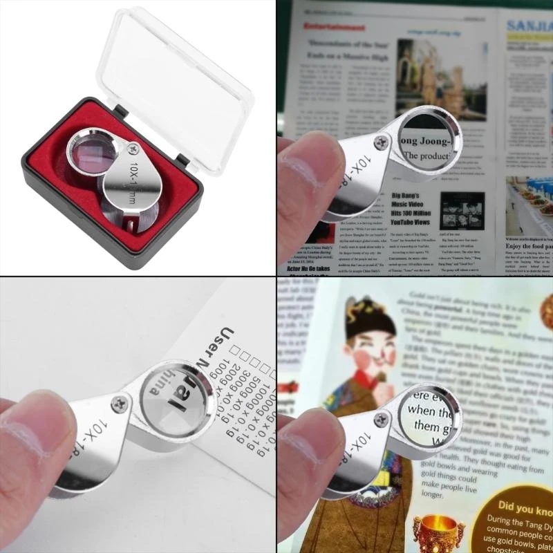 

F92C Compact Jewelers Eye Loupe Magnifier Mini Glass Used for Inspection