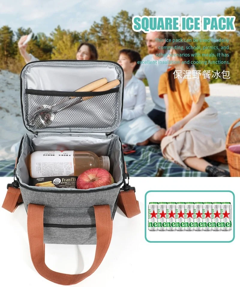 

Thermal Bag Ice Bag Lunch Bag Cross-body Bag Handbag Camping Picnic Bag Fresh-keeping Large Ice Bag Outdoor Camping Meal