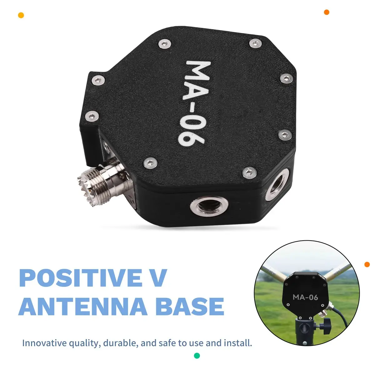 【★2026 Popular♠】MA-06 100W Positive V + Horizontal Shortwave Telescopic Antenna Base Built-in 1:1 Balun