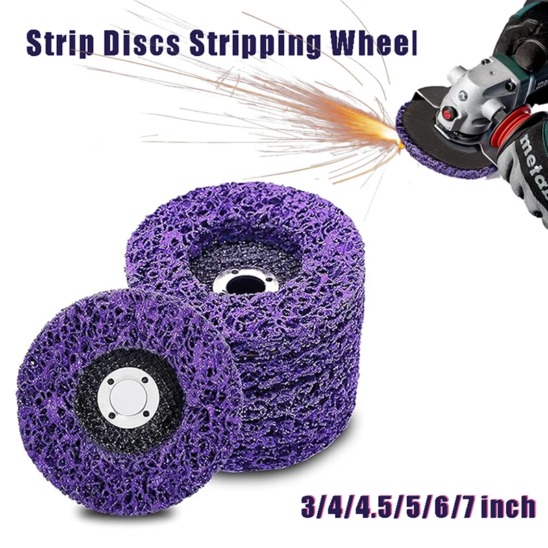 1Pcs Coral Disc Poly Strip Abrasive Wheel 100/115/125/150/180mm for Angle Grinder Rust Removal Paint Cleaning Grinder Strip Disc