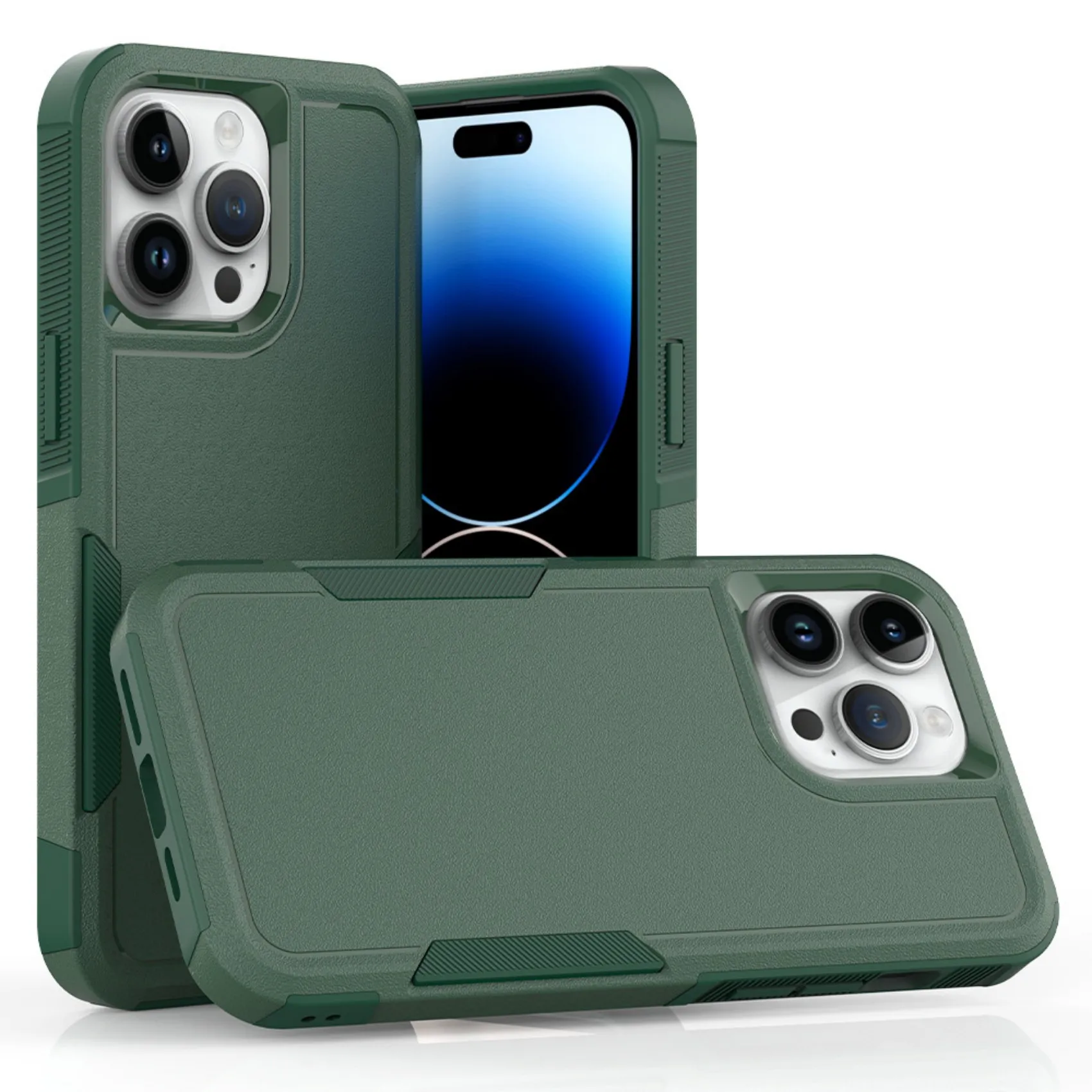 

Designed for Iphone16 Iphone15 Iphone14 Iphone13 Commuter Series Case-green, Slim & Tough, Pocket-Friendly, with Port Protection