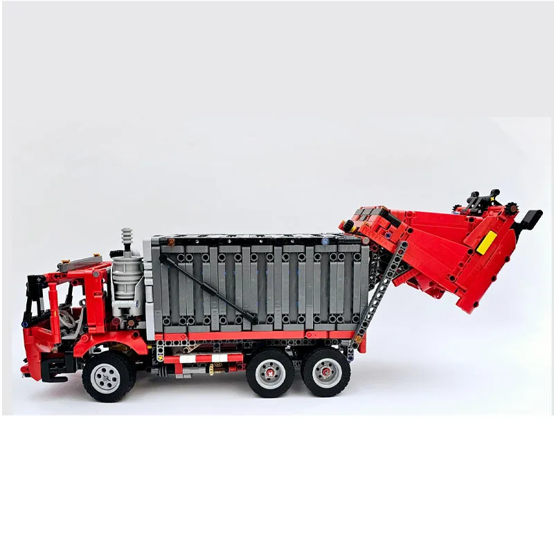 

MOC-38031 City Sanitation Garbage Truck Building Block Model, 1692 Pieces, Boys' and Children's Building Block Toy Gift