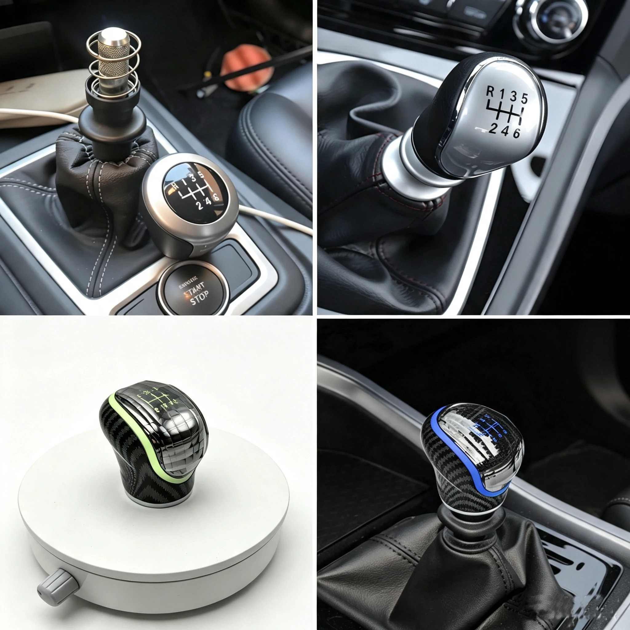 Crystal Shift Knob For Buick/Chevrolet/Ford/Hyundai/Kia/Great Wall Manual Transmission Reverse Uplift LED Gear Shift Head