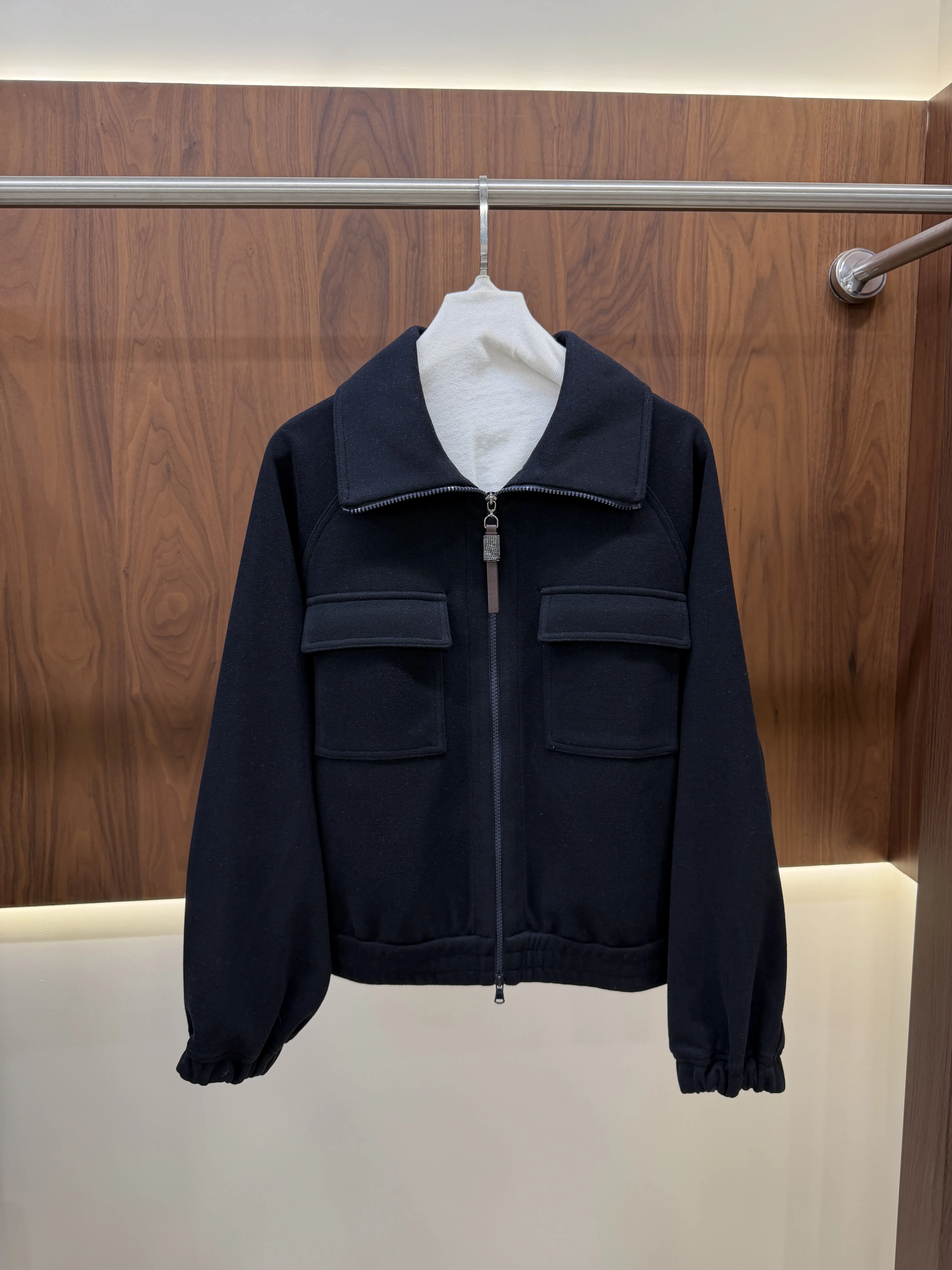2026Women's Fall/Winter Short Zip-Up Jacket with Collar