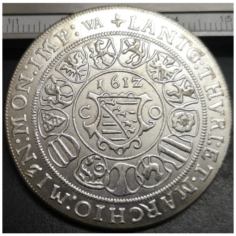 1612 Duchy of Saxe-Coburg-Eisenach 1 Thaler Silver Plated Copy Coin