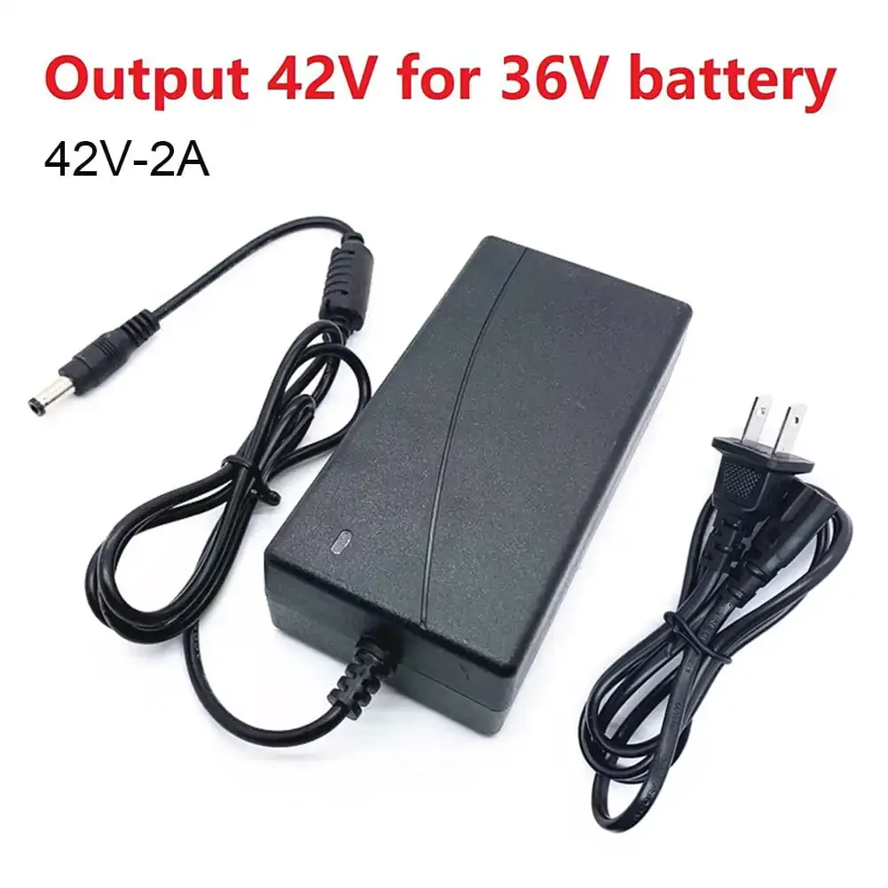 

42V 2A Scooter Battery Charger Power Adapter For 36V Electric Bike M 365 Universally Electric Hoverboard Replace Parts