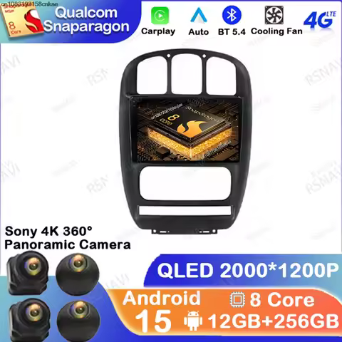 Android 15 For Dodge Caravan 4 For Chrysler Grand Voyager RS 2000 2001 2002- 2012 Car Accessory Tesla Model 3 Accessories Lababa