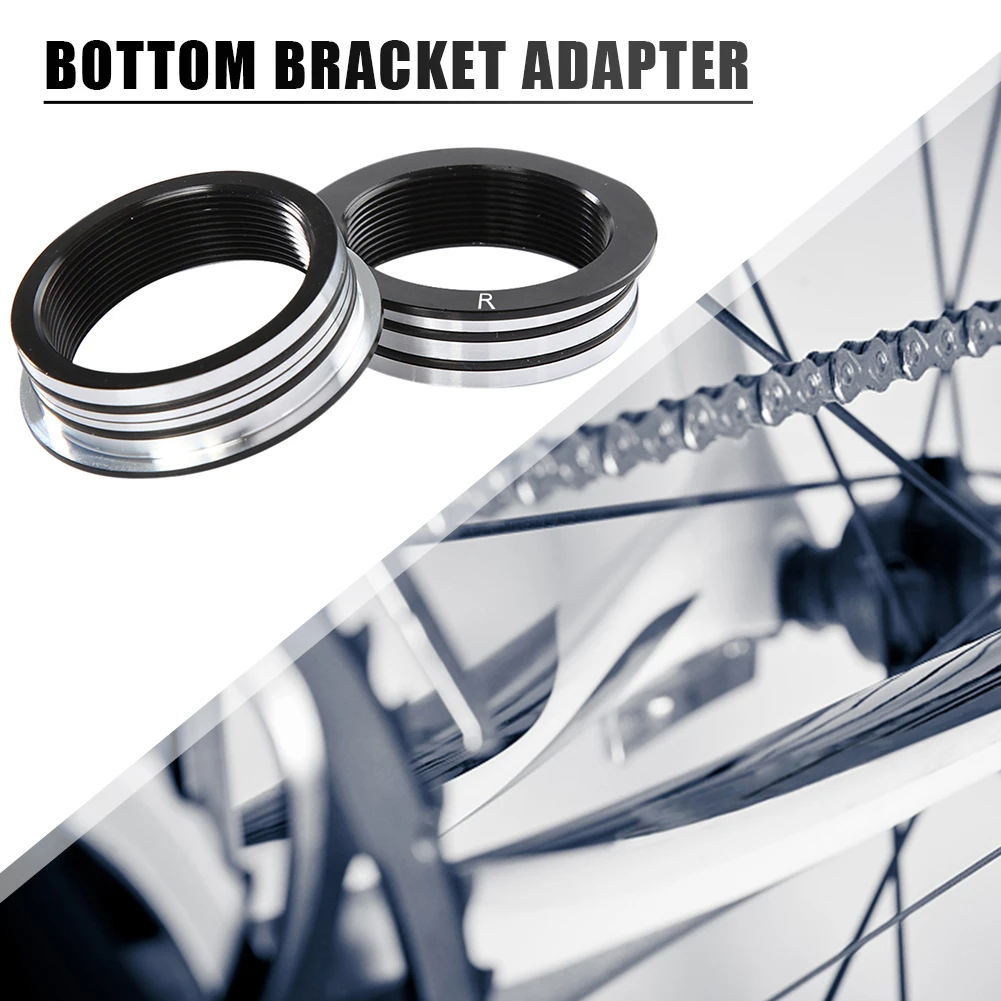 

High Quality Bicycle Bottom Bracket Conversion Adapter Aluminium Alloy Black for Smooth Cycling and Easy Installation