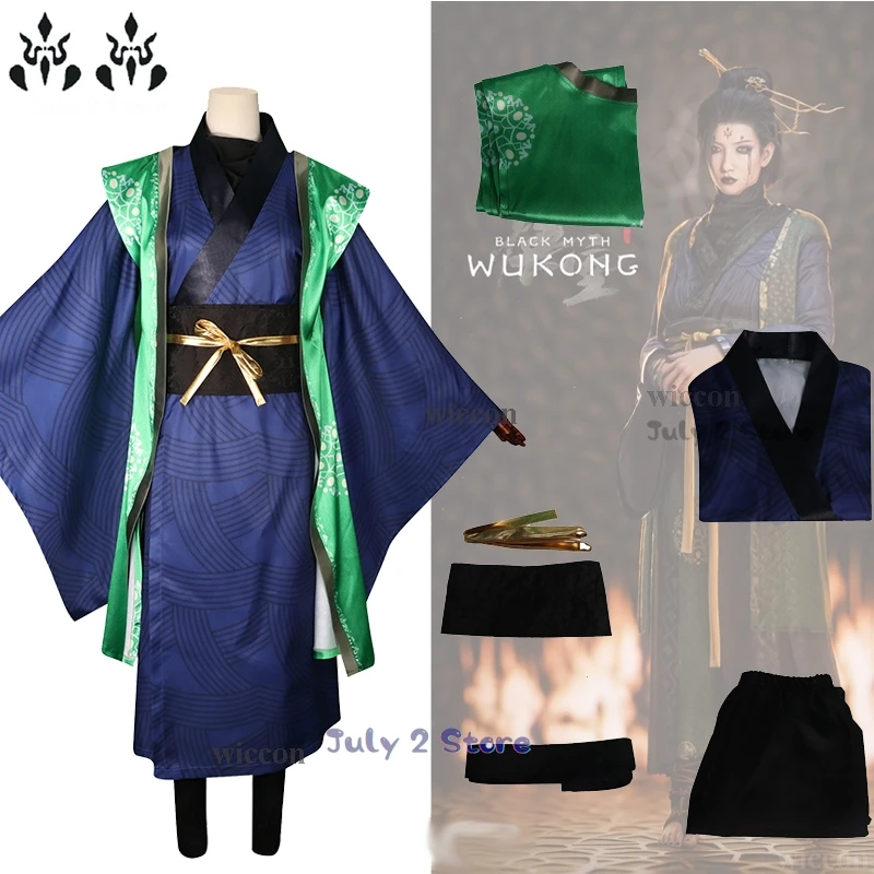 Black Myth: Wukong The Fourth Sister Cosplay Costume Women Fancy Outfit Game Anime Halloween Party Yaoguai Chief Spider Roleplay