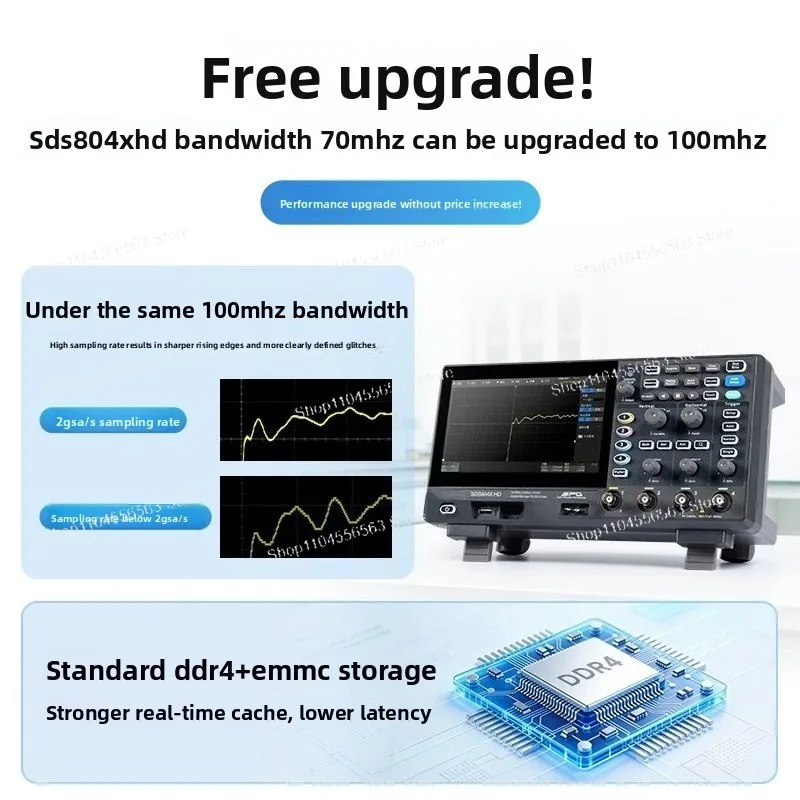 12-Bit high definition oscilloscope SDS804X HD 70/100/200MHz 2/4 channel