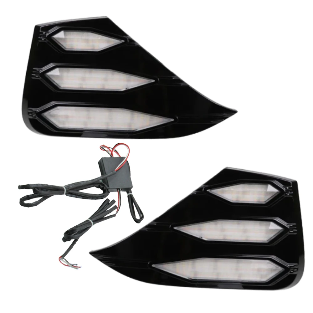 

White Fit for Chevrolet Monza RS 2019-2021 Car LED Daytime Running Lights Amber Blue Signal Auto DRL Daytime Running