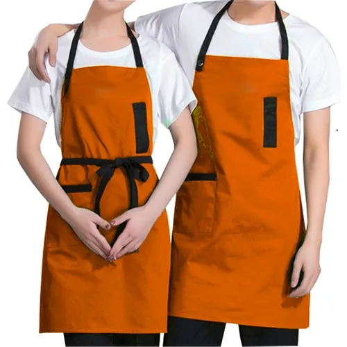 Medusa Forma Bib Apron Chef Barista Cook Barber Tattoo Waiter Apron Orange