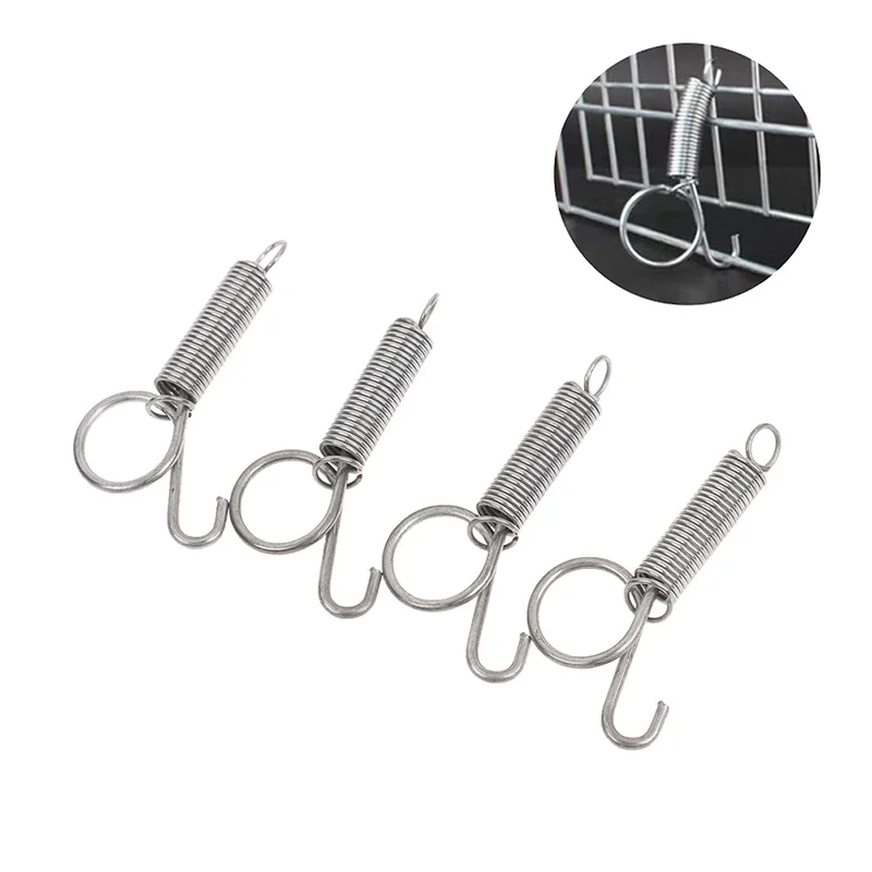 Multipurpose Spring Animal Cage Latches Lock Spring Rabbit Cage Door Tension Spring with Hook