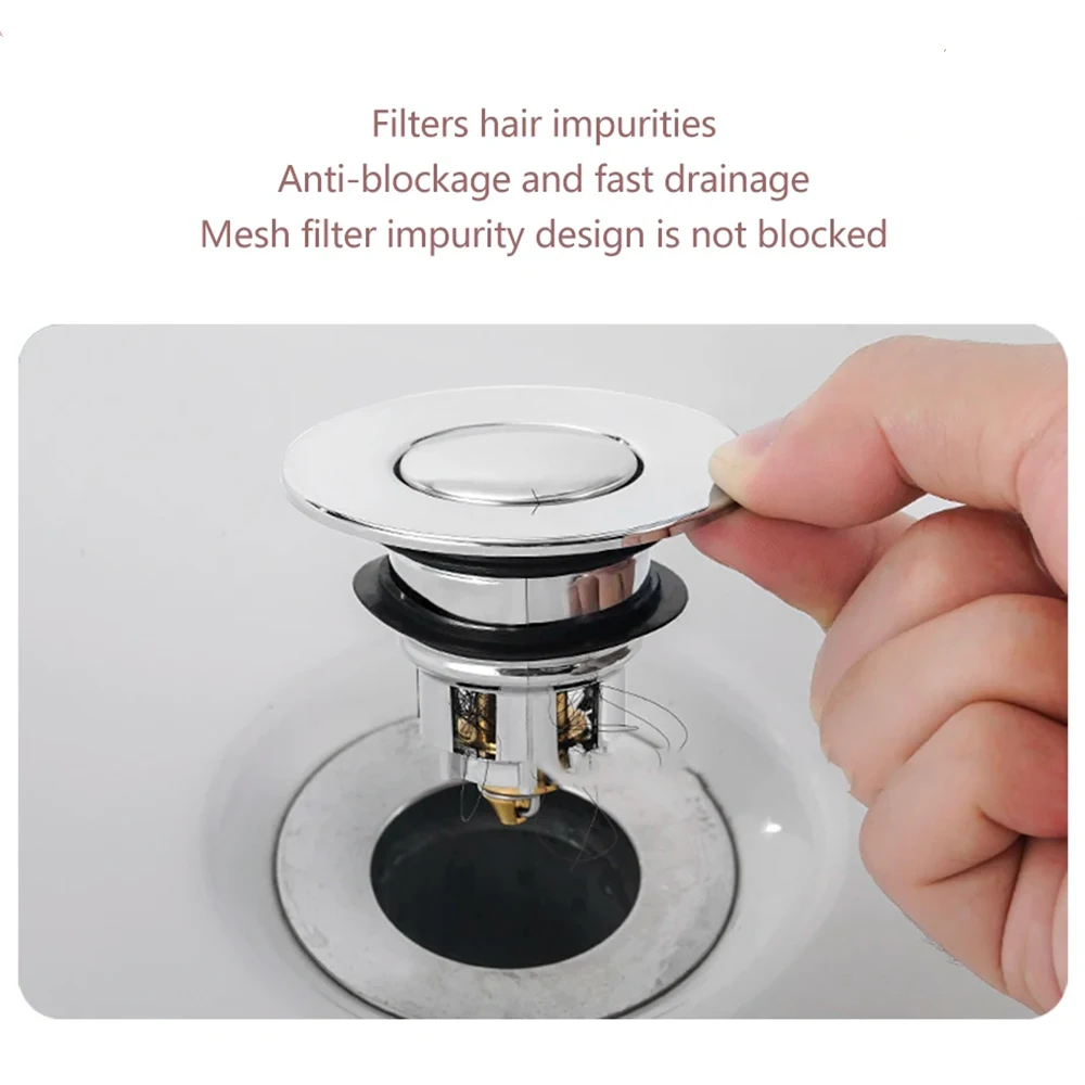 Stainless steel universal bathroom kitchen sink filter water plug filter anti-blocking kitchen sink accessories kitchen tools