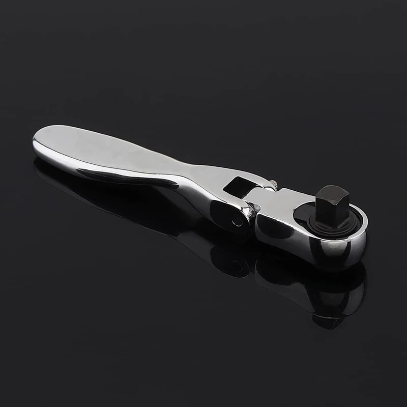 1/4 Inch Mini Ratchet Wrench Screwdriver Chrome Vanadium Steel Reversible 72 Teeth 2 In 1 Socket Batch Head Quick Wrench