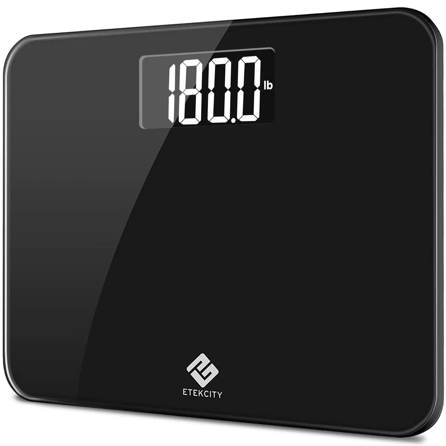 

Digital Bathroom Scale with Wide Platform, High Capacity up to 440 lb, Accurate Backlit LCD Display, Tempered Glass Safe