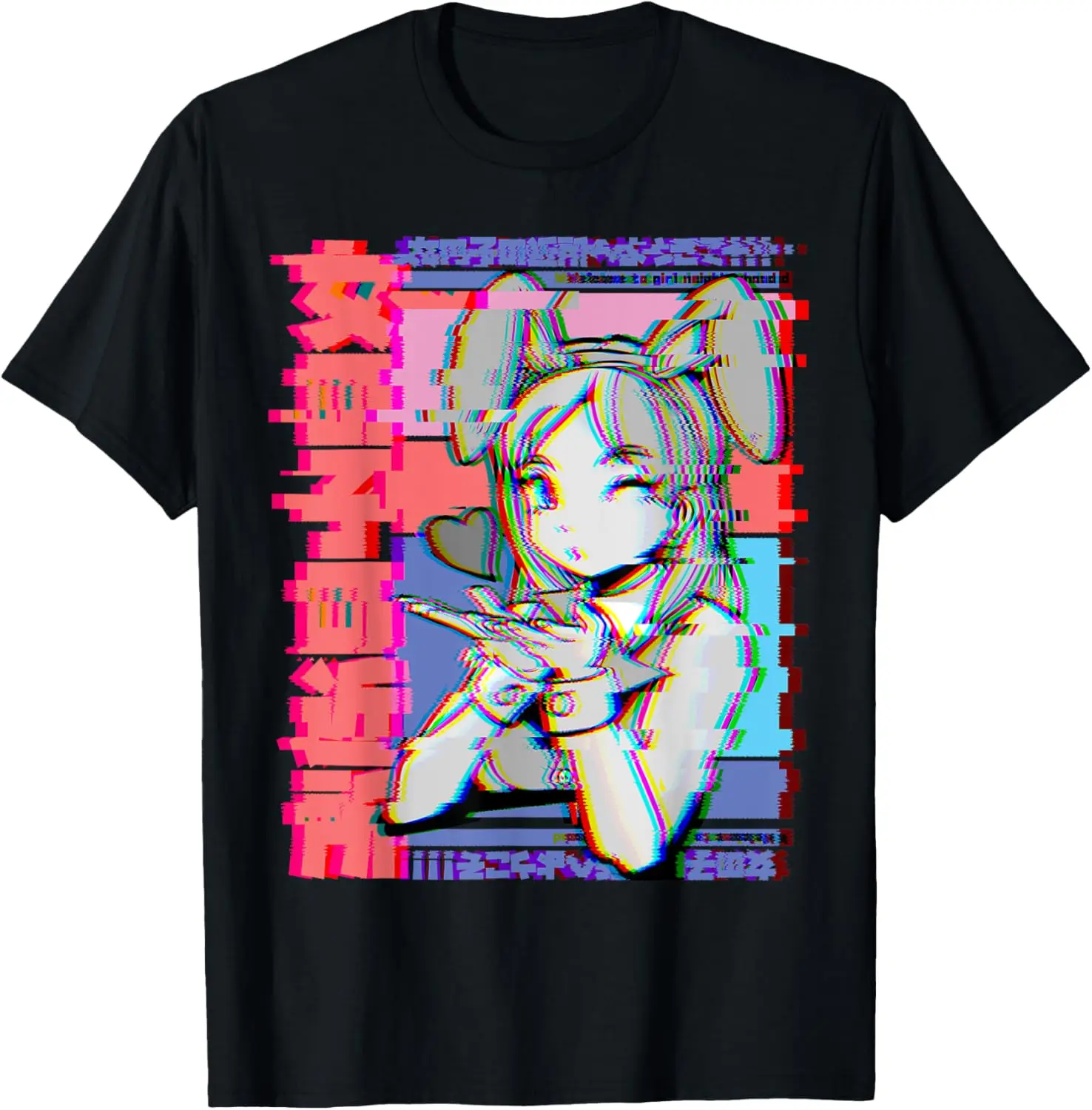 

Vaporwave Эстетическая японская футболка в стиле ретро с аниме для девочек