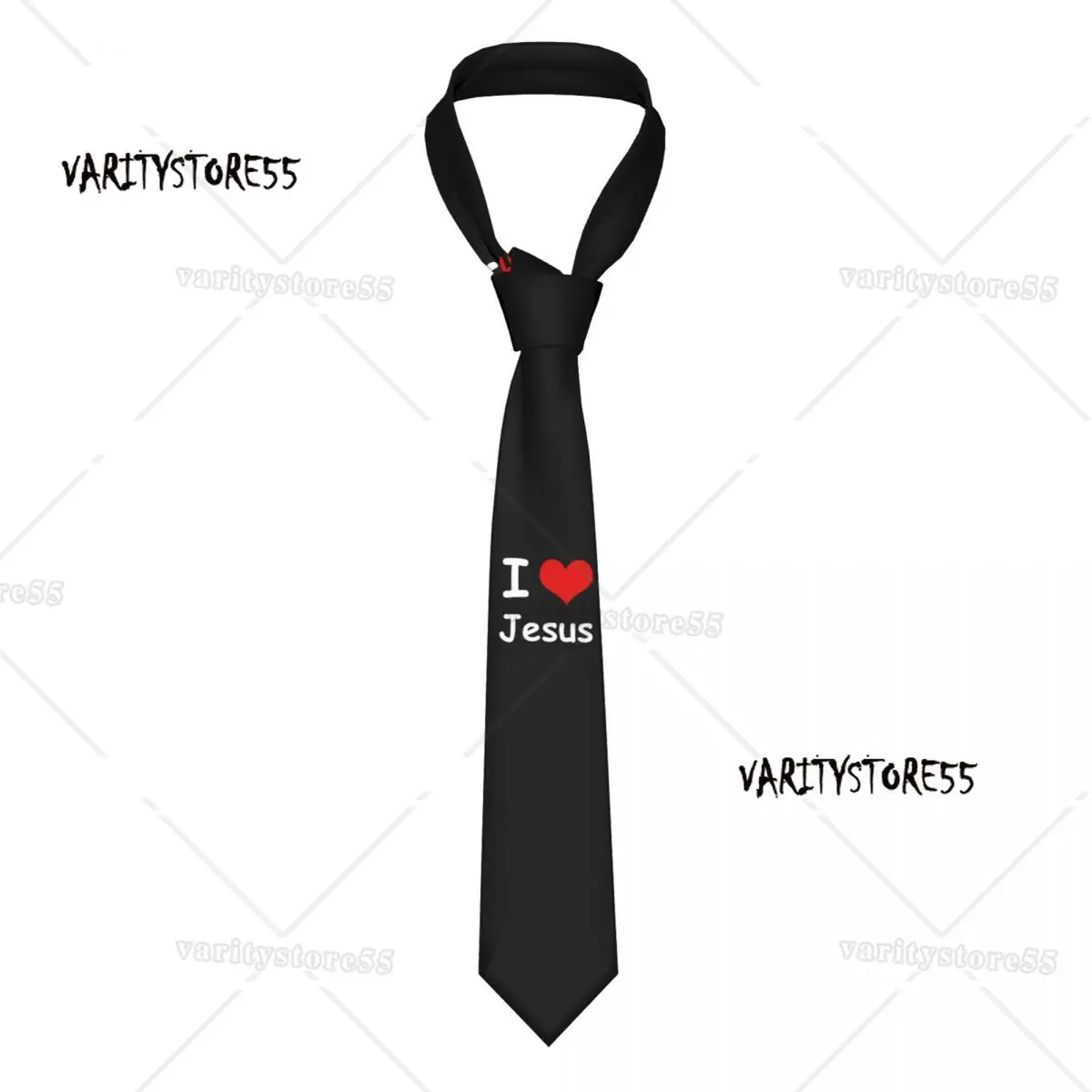 Fashion I Love Jesus Neckties Men Customized Silk Christian Faith Judah Business Ties