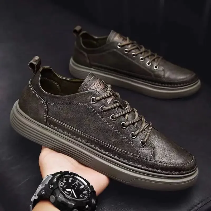 New In Black Casual Men\'s Vulcanize Shoes Luxury Sale Free Delivery Shipping Cheap Liquidation Clearance Adults On Sneakers Male