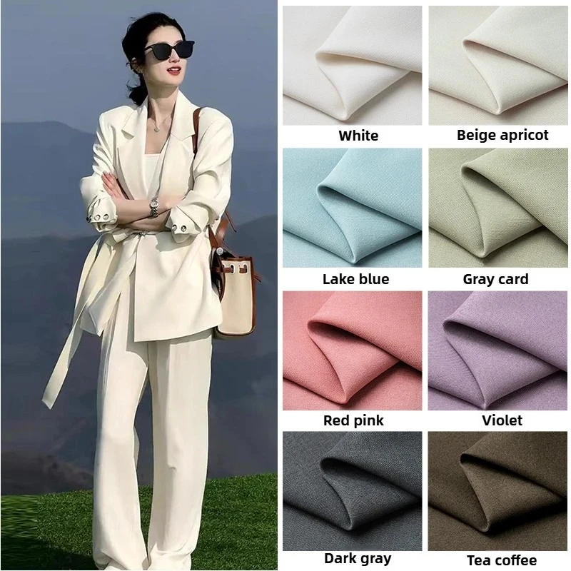 

High-grade Twill Pattern Suit Fabric By Meter for Coats Clothing Pants Sewing Micro Stretch Cloth Needlework Plain Anti-wrinkle