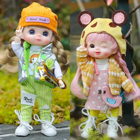 Doris Girls Dolls 1/8 bambola snodata a sfera sorriso che piange bambole Bjd con completi completi bulbi oculari intercambiabili mani Mini giocattoli