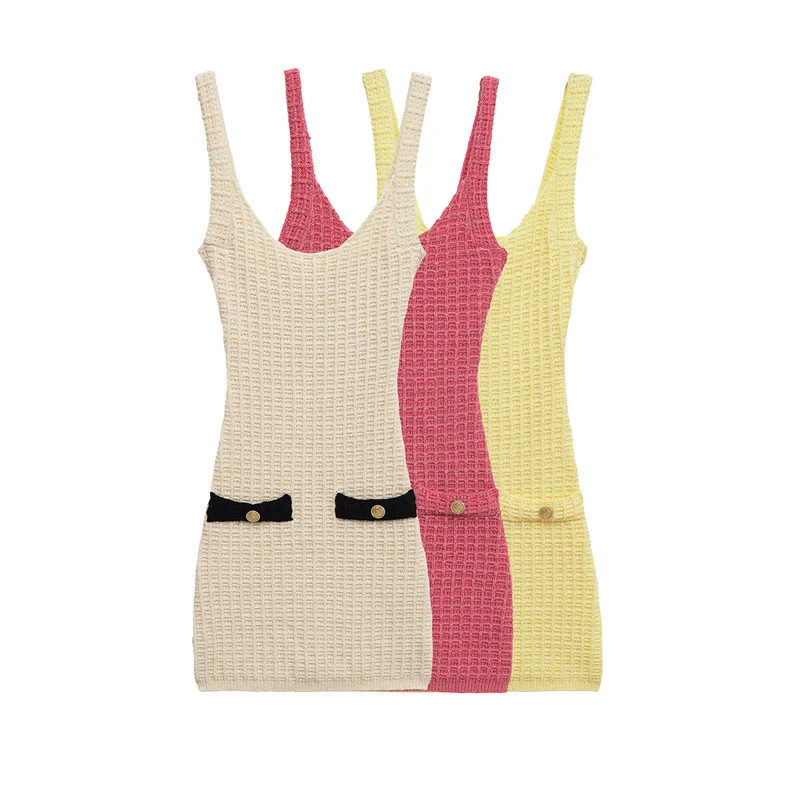 فستان نسائي أوروبي وأمريكي متعدد الاستخدامات برقبة دائرية مرنة #1