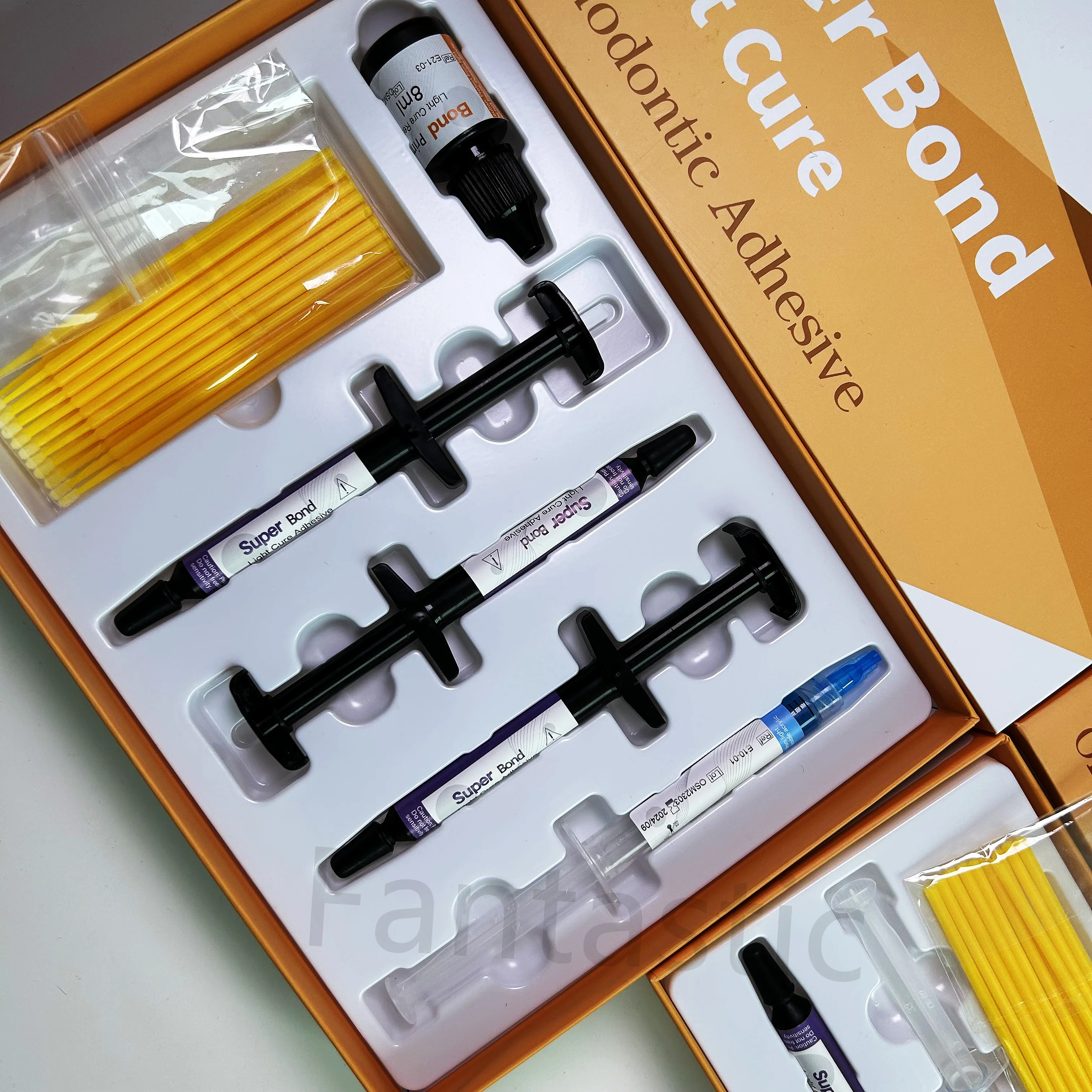 Dental Orthodontic Light Cure Bonding Adhesive Etch Gel Kit For Metal Brackets Braces