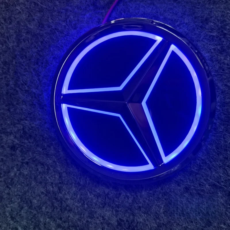 9,5 см эмблема заднего багажника автомобиля, светодиодный значок из АБС-пластика, аксессуары для Mercedes Benz S350 S300L S A B C E Class GLA GLK ML GLC GLE