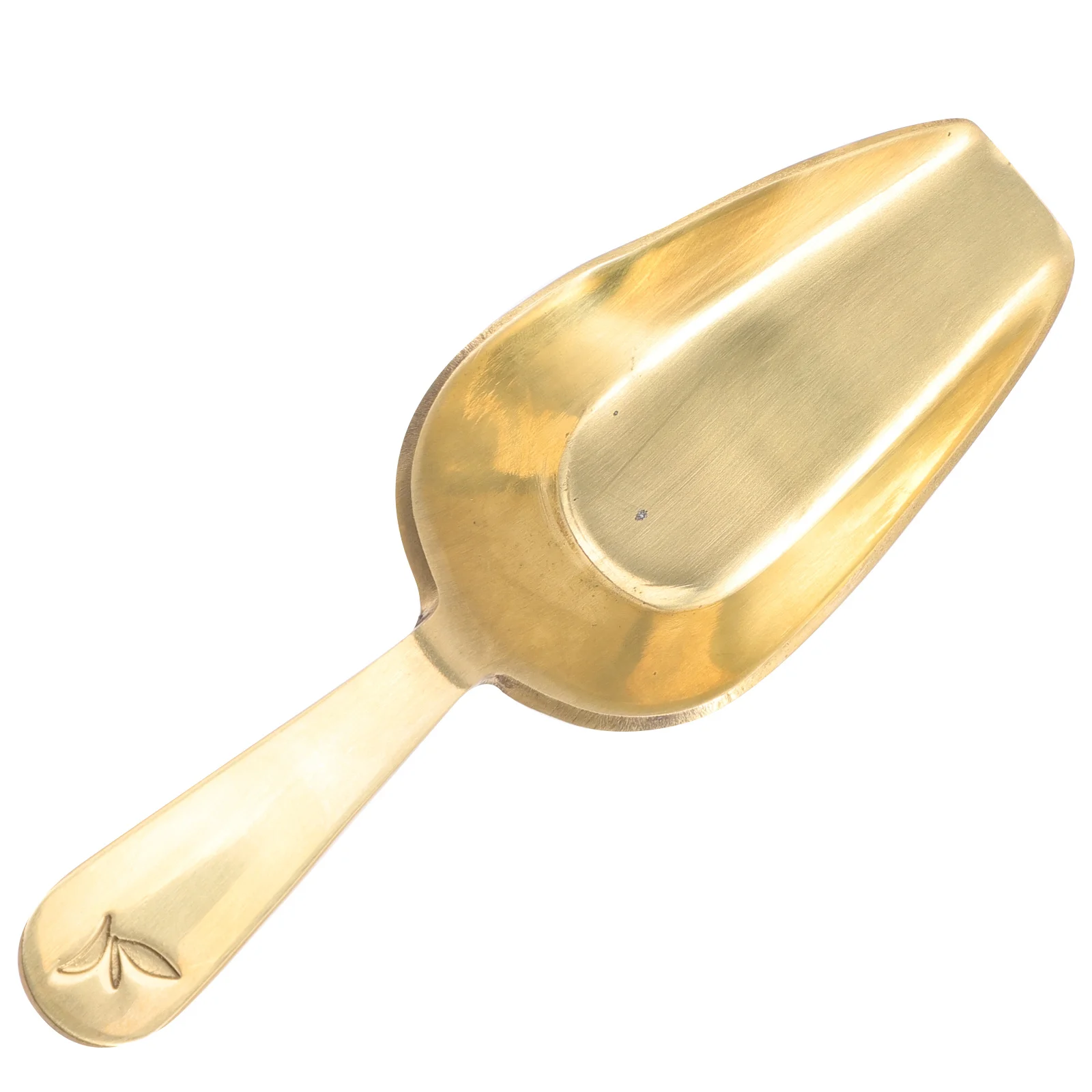 

Brass Coffee Bean Spoon Tea Scoop Classical Teaspoon Smooth Surface for Home Hotel Loose Tea Leaf Teaspoon