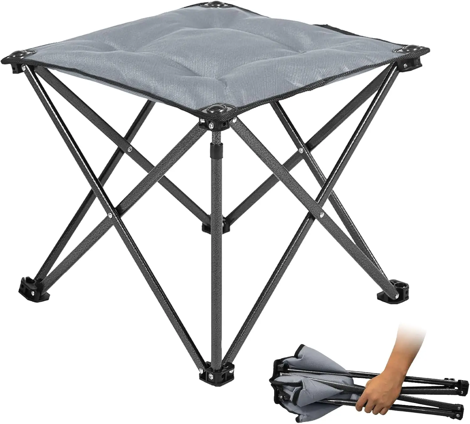 

Collapsible Stool, Folding Chair(Leaden/Gray)