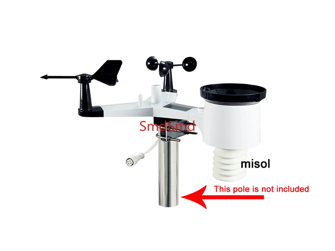 misol weather station with RS485 port, 4 wires cable, with cable length (10 meter),WH65LP