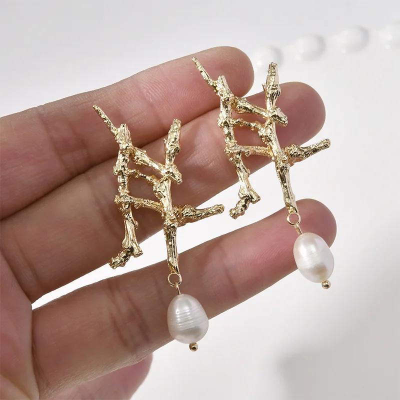 Autumn and Winter Irregular Resin Cross with Hanging Personalized Earrings DIY Earrings Handmade Accessories Materials Wholesale