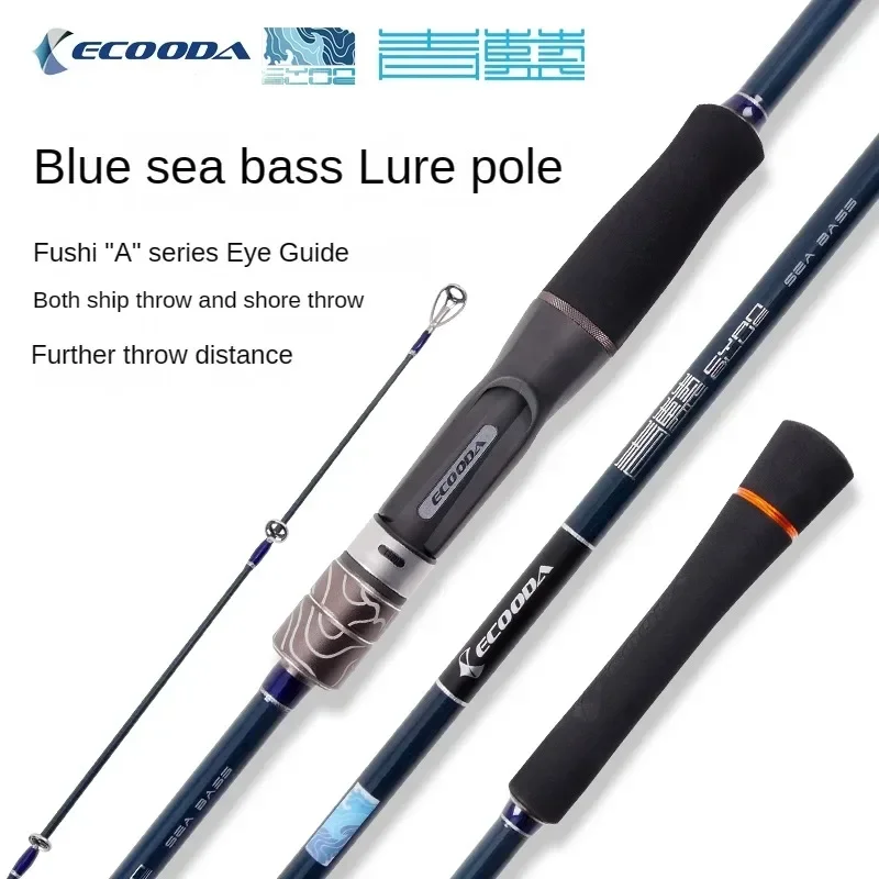 ECOODA ECBB Fuji A Guide Spinning Casting Boat Fishing Rod 2.1m 2.4m High Carbon Long Throwing Lure Fishing Rod Lure Wt 8-60g