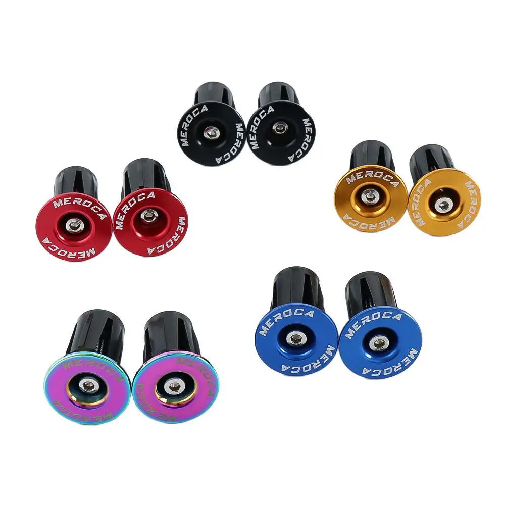 2Pcs Ends Cap Cycling Handlebar End Plug Anti-slip Bicycle Grip Bicycle Grips Cover Bike Bar End Plugs Handlebar Caps