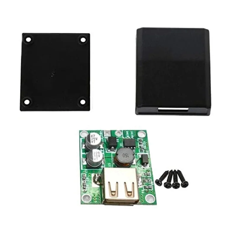 A01F-Solar Panel Power Bank USB Charge Voltage Controller Regulator Power Supply With Case 5-20V Input 5V 2A Output Easy To Use