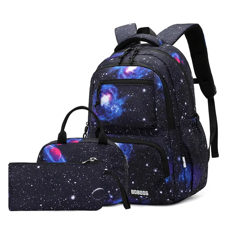 Boys Backpacks 3 Pieces Sets School Bags Large Size Bag For Teenagers Children Knapsack Big Boy Backpack Middle School Students