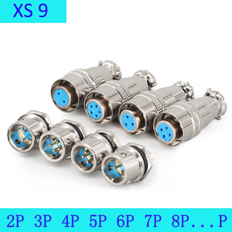 لرسو السفن الاستشعار موصل دائري XS9 2 3 4 5Pin ذكر التوصيل أنثى المقبس صغير سريع دفع سحب الذاتي قفل موصل ثقب حجم 9 مللي متر