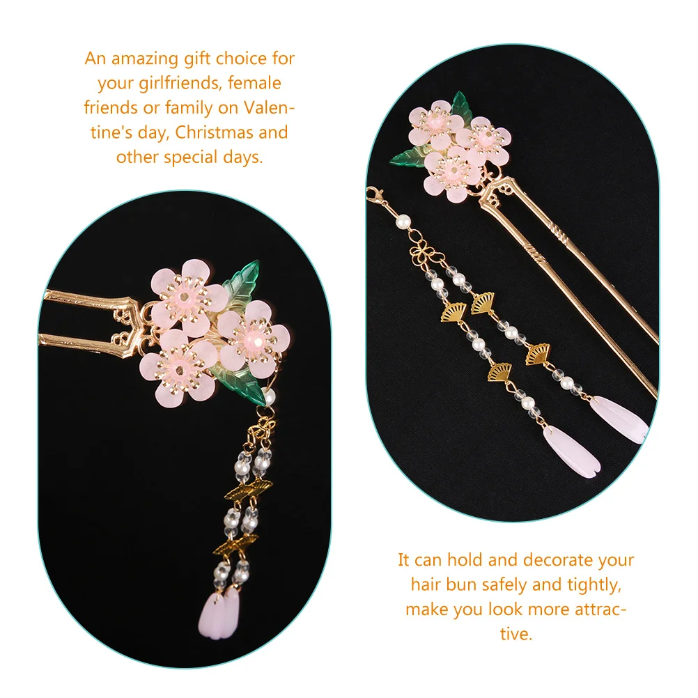 Hanfu Hair Accessories Hairpin Bobby Pins for Women Sticks Long French Alloy Wedding